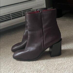 Saint Laurent Plum Ankle Booties